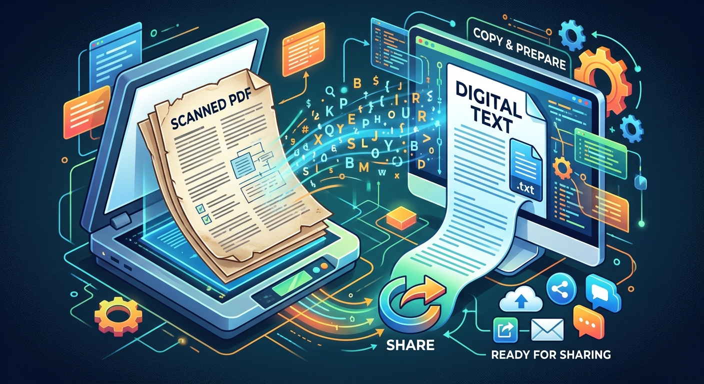 How to Copy Text From Scanned PDF Files and Prepare It for Sharing